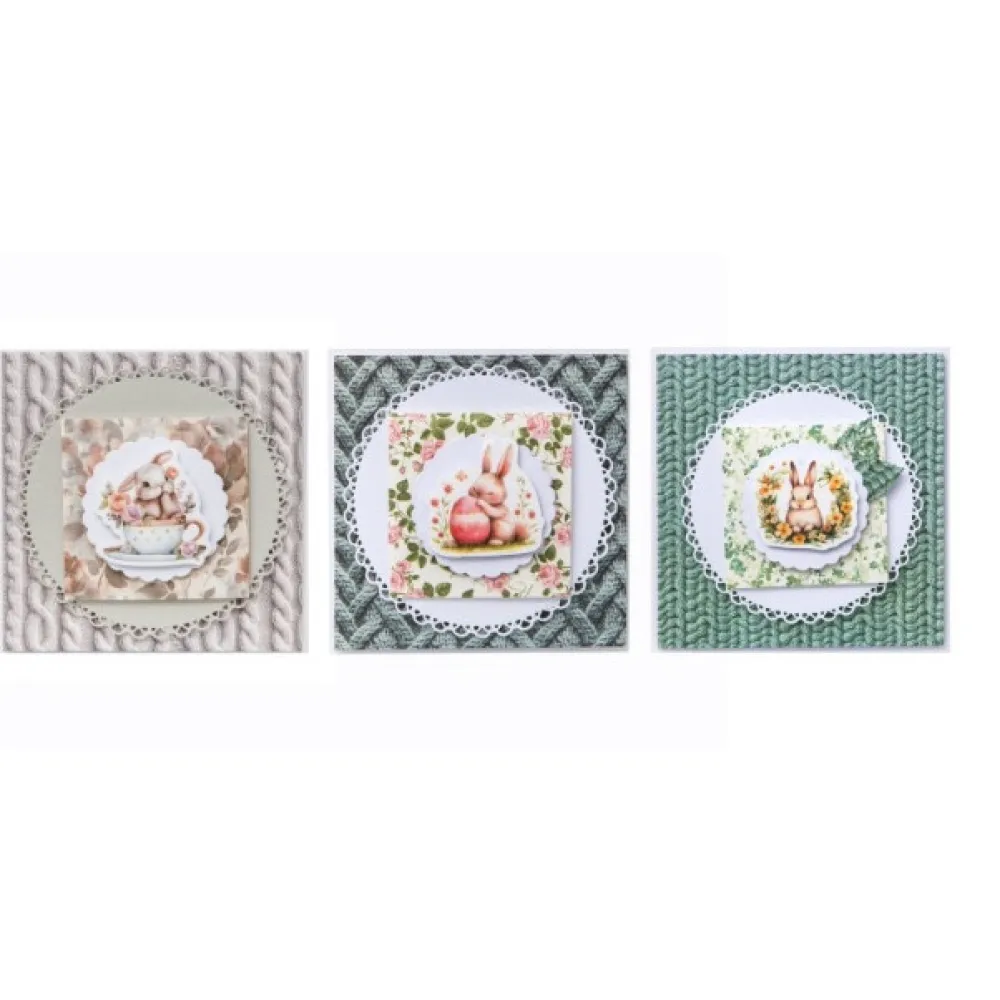 dpCraft Naklejki winylowe Vintage Bunnies - - 50 szt.