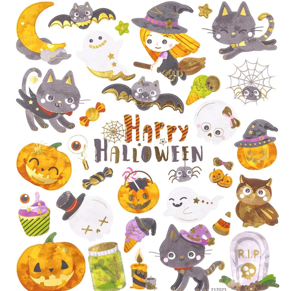 dpCraft Naklejki z połyskiem, Halloween - - 32 szt.
