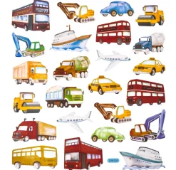 dpCraft Naklejki z połyskiem, Transport - - 24 szt. > Naklejki