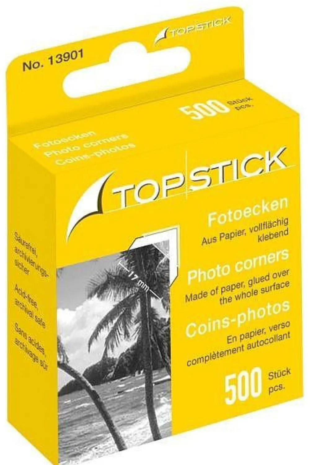 Narożniki do zdjęć Top Stick - 17 x 17 mm, 500 szt. > Naklejki Do Notatek