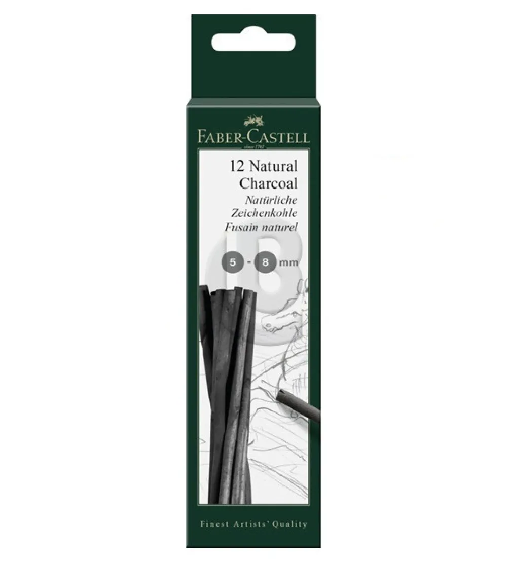 Faber-Castell Naturalny grafit węglowy Pitt Monochrome - - 12 szt.
