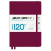 Leuchtturm1917 Notatnik A5 - - gładki, Port Red, twarda okładka, 120 g