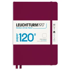 Leuchtturm1917 Notatnik A5 - - gładki, Port Red, twarda okładka, 120 g