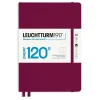 Leuchtturm1917 Notatnik A5 - - w kropki, Port Red, twarda okładka, 120 g