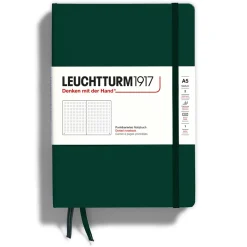 Leuchtturm1917 Notatnik A5 - - w kropki, twarda okładka, Forest Green, 80 g/m2 > Notatniki W Kropki
