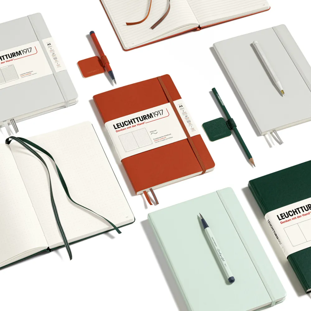 Leuchtturm1917 Notatnik A5 - - w kropki, twarda okładka, Forest Green, 80 g/m2 > Notatniki W Kropki