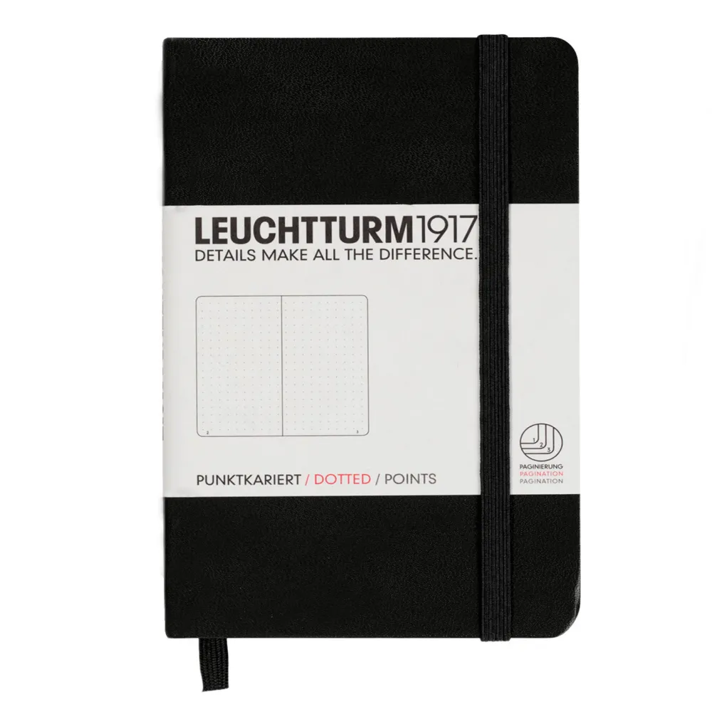 Leuchtturm1917 Notatnik A5 - - w kropki, czarny, 80 g/m2