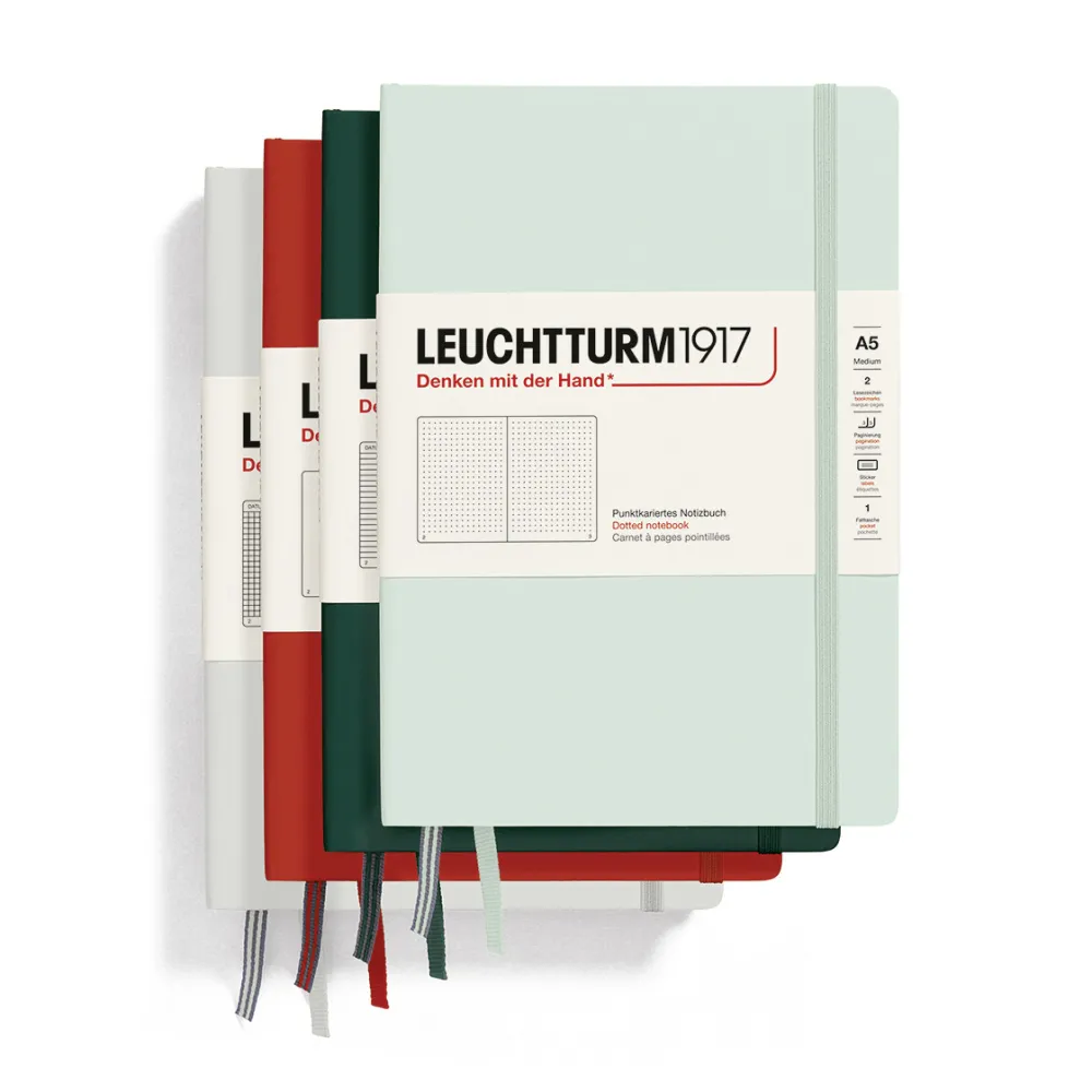 Leuchtturm1917 Notatnik A5 - - w linie, twarda okładka, Forest Green, 80 g/m2 > Notatniki W Linie