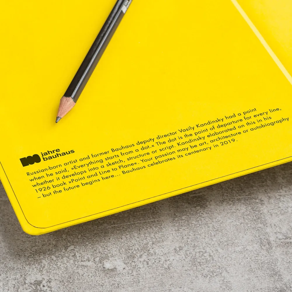 Leuchtturm1917 Notatnik Bauhaus - - Lemon, w kropki, twarda okładka, A5 > Notatniki W Kropki
