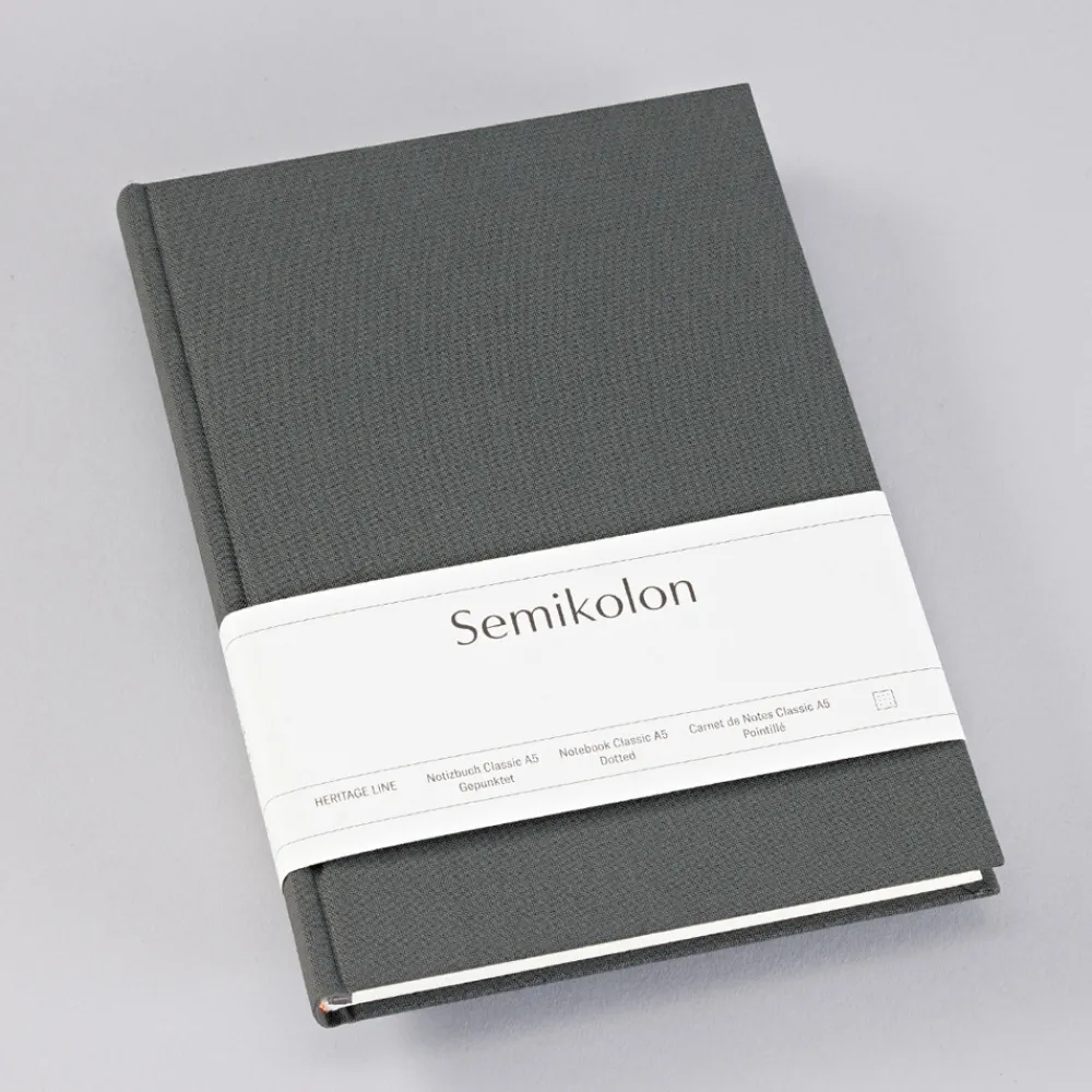 Semikolon Notatnik Classic A5 - - Lava Stone, w kropki, 176 stron