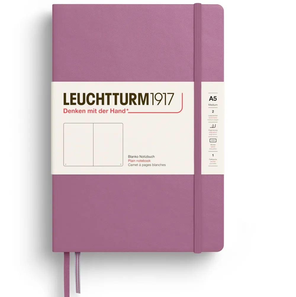 Leuchtturm1917 Notatnik gładki A5 - - Dusty Rose, twarda okładka > Notatniki Gładkie
