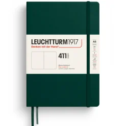 Leuchtturm1917 Notatnik 411 gładki A5 - - Forest Green, twarda okładka