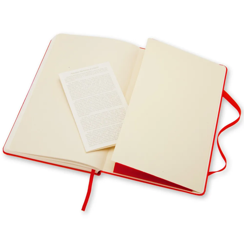 Moleskine Notatnik gładki A5 - - czerwony twarda okładka