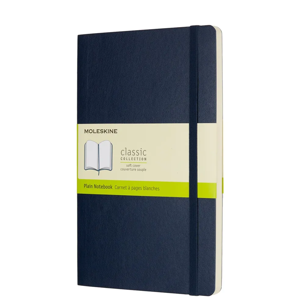Moleskine Notatnik gładki A5 - - granatowy miękka okładka