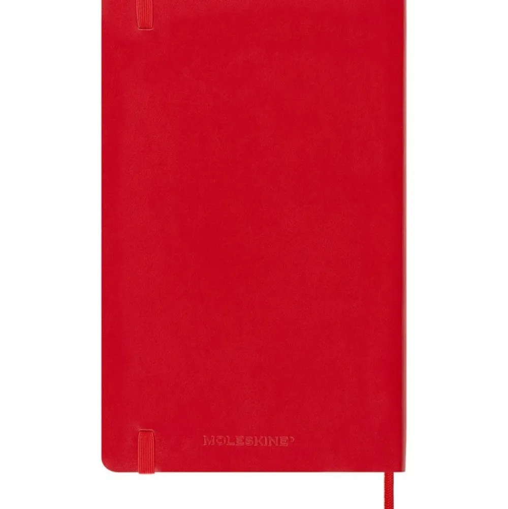 Moleskine Notatnik gładki Classic 13 x 21 cm - - czerwony miękka okładka