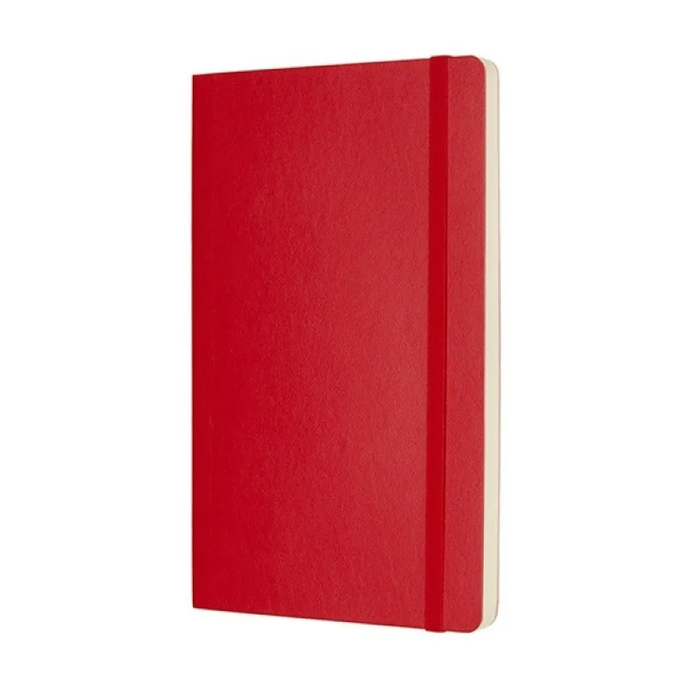 Moleskine Notatnik gładki Classic 13 x 21 cm - - czerwony miękka okładka