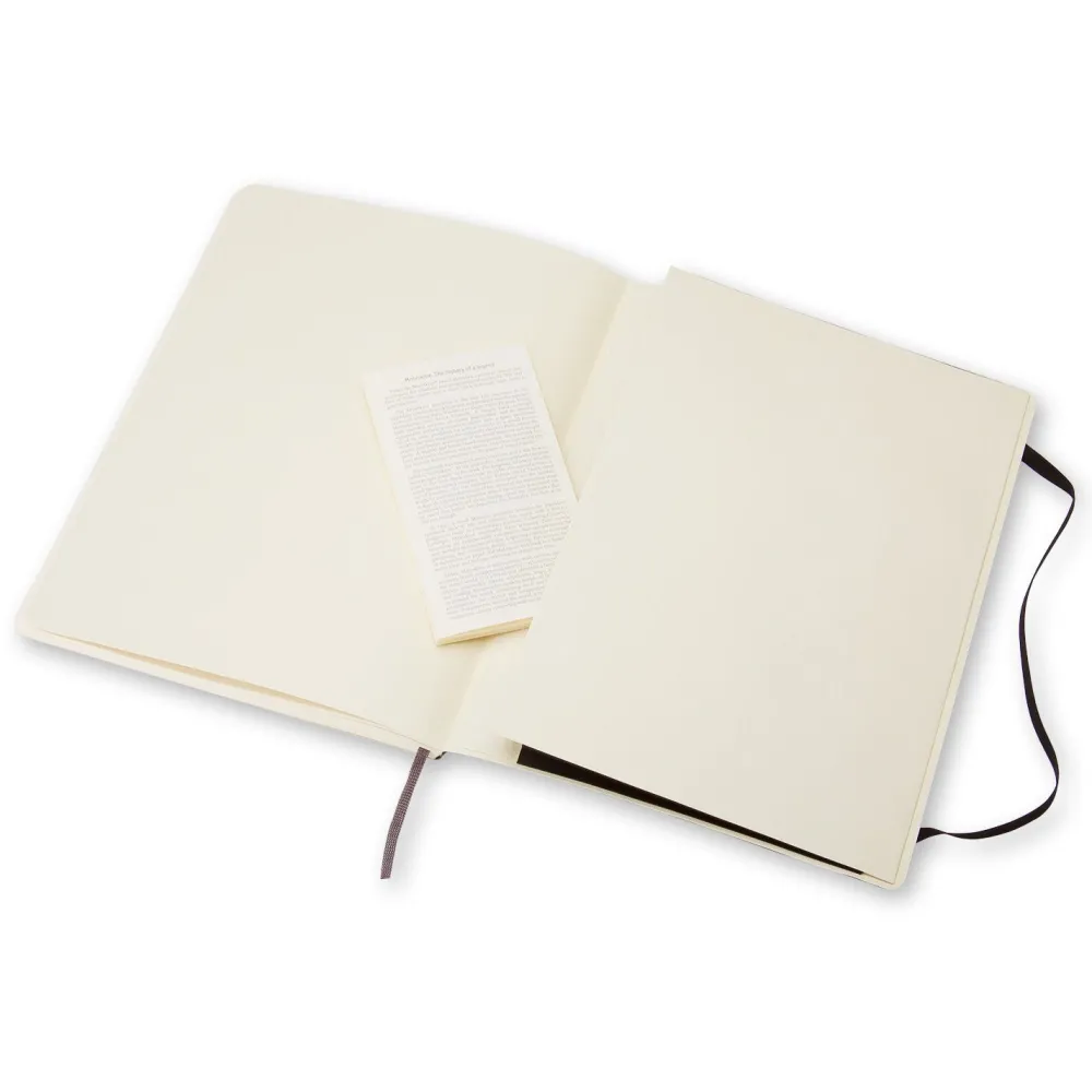 Moleskine Notatnik gładki XL - - czarny miękka okładka