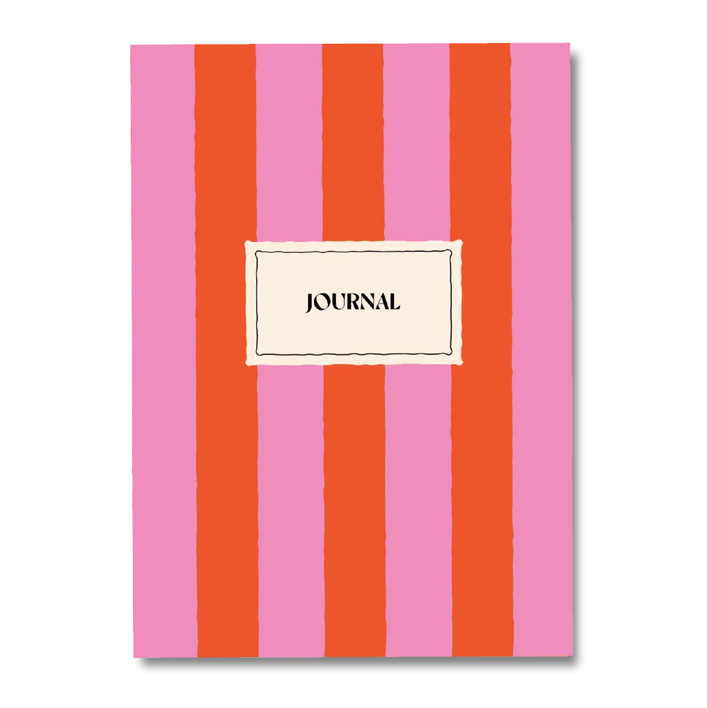 Good Tuesday Notatnik Hot Pink Stripe A5 - Once Upon a Tuesday - w linie, miękki, 100 g, 60 stron