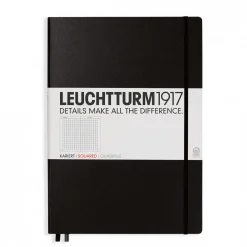 Leuchtturm1917 Notatnik Master Classic - - w kratkę, czarny, A4+