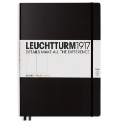 Leuchtturm1917 Notatnik Master Slim - - gładki, czarny, A4+