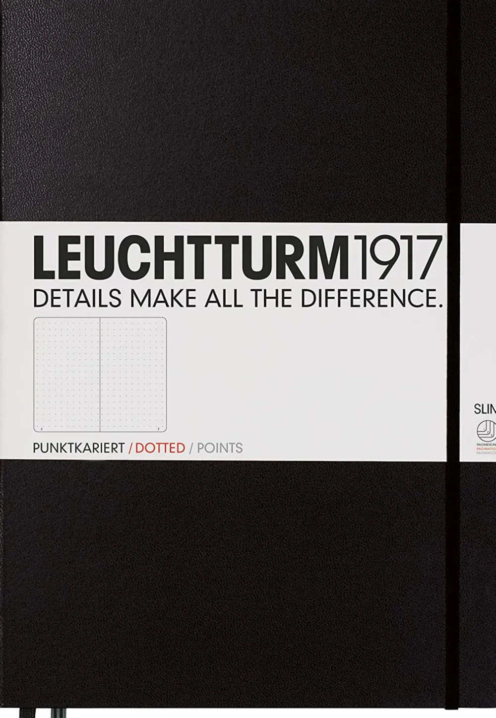 Leuchtturm1917 Notatnik Master Slim - - w kropki, czarny, A4+