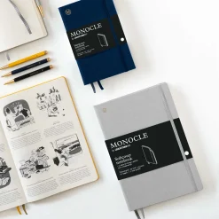Leuchtturm1917 Notatnik Monocle B6+ - - w kropki, miękka okładka, Navy, 80 g ><noscript><img width=