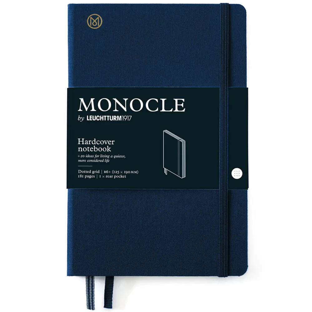 Leuchtturm1917 Notatnik Monocle B6+ - - w kropki, twarda okładka, Navy, 80 g > Notatniki W Kropki
