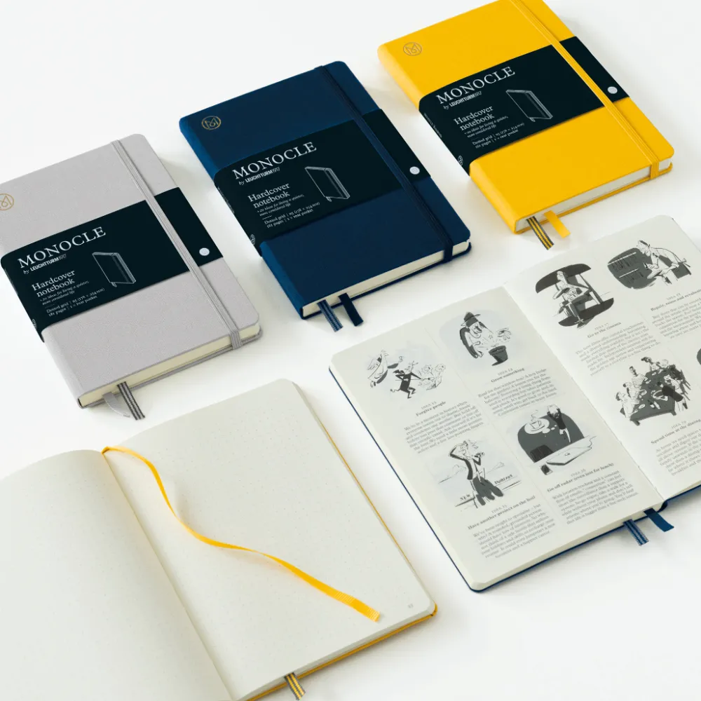 Leuchtturm1917 Notatnik Monocle B6+ - - w kropki, twarda okładka, Navy, 80 g > Notatniki W Kropki