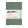 Leuchtturm1917 Notatnik Smooth Colours A5 - - w kropki, twarda okładka, Olive, 80 g/m2