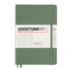 Leuchtturm1917 Notatnik Smooth Colours A5 - - w kropki, twarda okładka, Olive, 80 g/m2