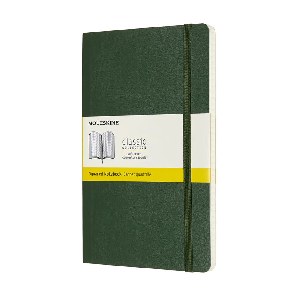 Moleskine Notatnik w kratkę A5 - - ciemnozielony miękka okładka > Notatniki W Kratkę