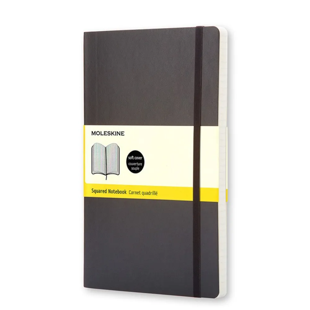 Moleskine Notatnik w kratkę A5 - - czarny miękka okładka > Notatniki W Kratkę