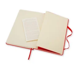 Moleskine Notatnik w kratkę Classic 13 x 21 cm - - czerwony twarda okładka