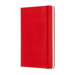 Moleskine Notatnik w kratkę Classic 13 x 21 cm - - czerwony twarda okładka