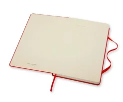 Moleskine Notatnik w kratkę Classic 13 x 21 cm - - czerwony miękka okładka