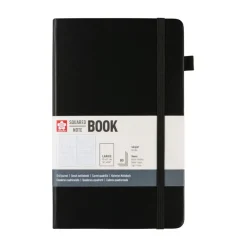 Sakura Notatnik w kratkę 13 x 21 cm - - Black, twarda okładka, 140 g/m2 ><noscript><img width=