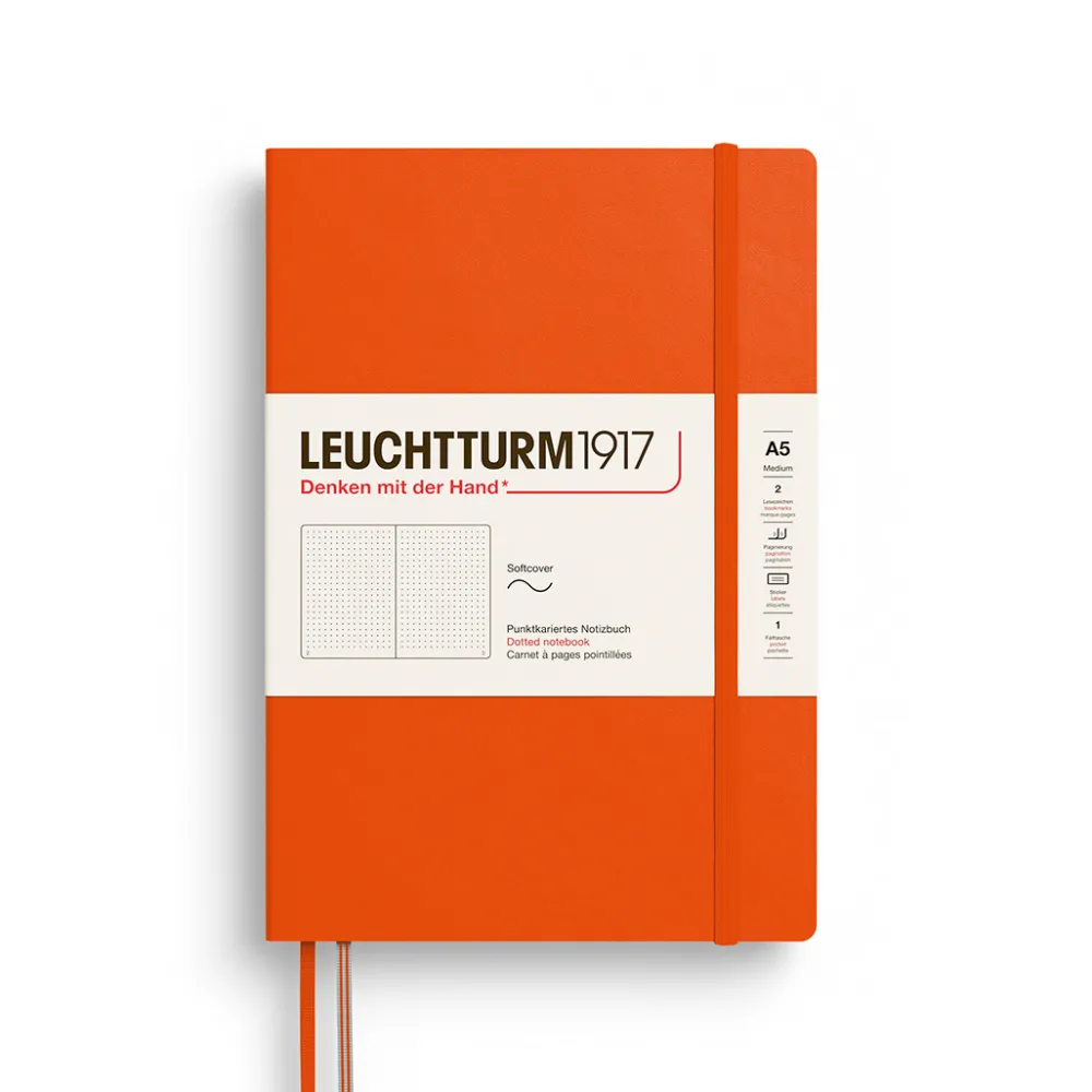 Leuchtturm1917 Notatnik w kropki A5 - - Pumpkin