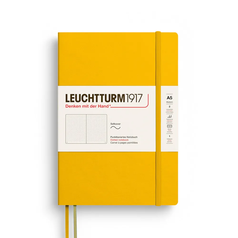 Leuchtturm1917 Notatnik w kropki A5 - - Sunflower
