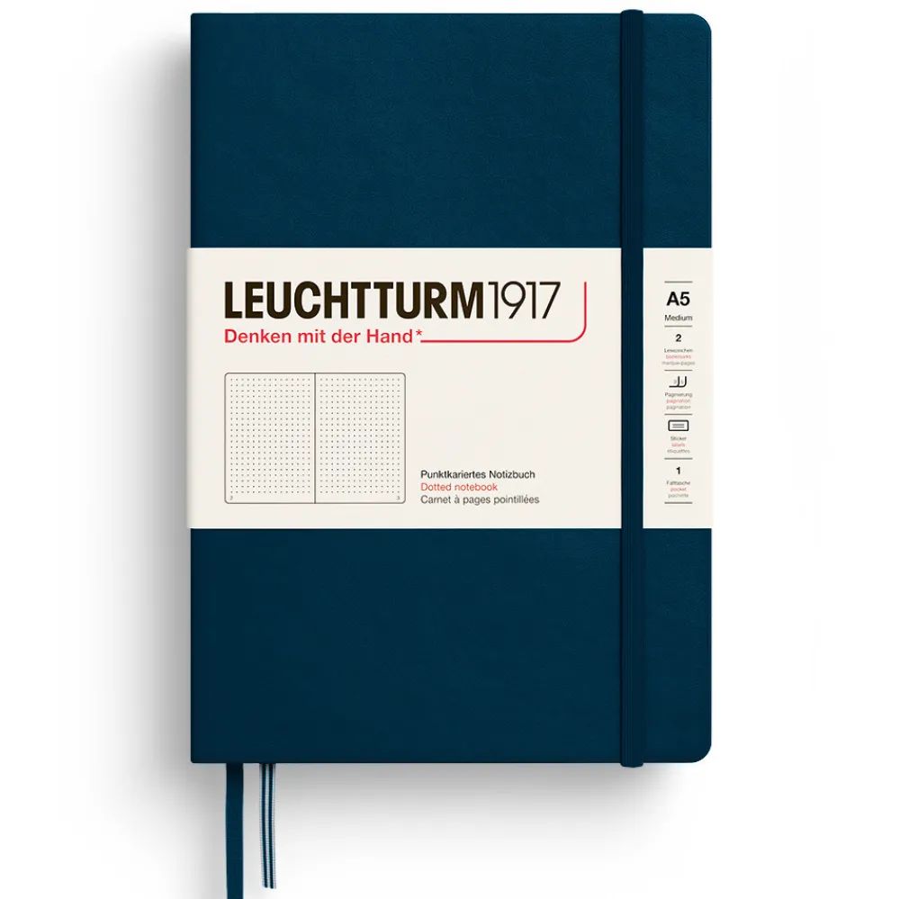 Leuchtturm1917 Notatnik w kropki A5 - - Deep Sea, twarda okładka > Notatniki W Kropki