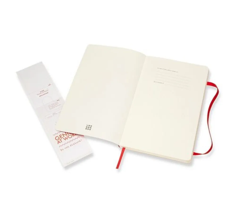 Moleskine Notatnik w kropki Classic 13 x 21 cm - - czerwony twarda okładka > Notatniki W Kropki