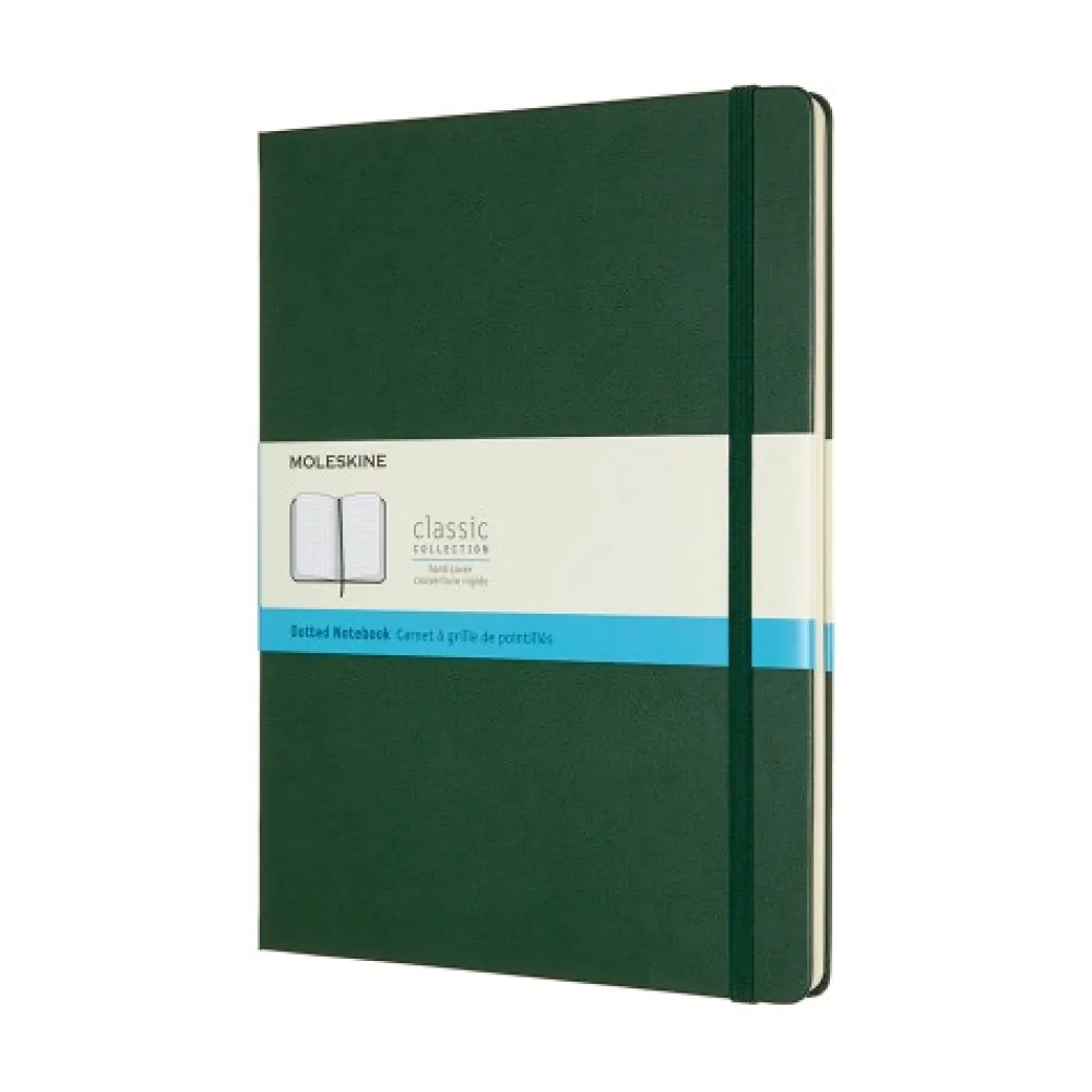 Moleskine Notatnik w kropki XL - - ciemnozielony twarda okładka > Notatniki W Kropki