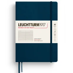 Leuchtturm1917 Notatnik w linię A5 - - Deep Sea, twarda okładka