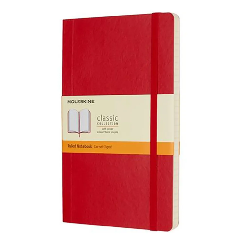 Moleskine Notatnik w linię Classic 13 x 21 cm - - czarny miękka okładka > Notatniki W Linie