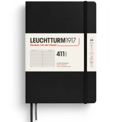 Leuchtturm1917 Notatnik w linie 411 A5 - - Forest Green twarda okładka ><noscript><img width=