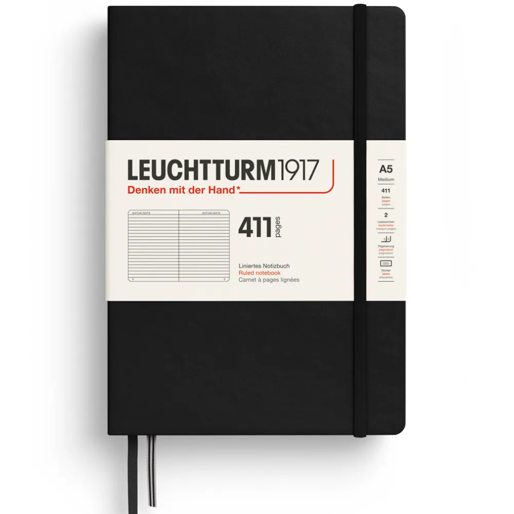 Leuchtturm1917 Notatnik w linie 411 A5 - - Forest Green twarda okładka > Notatniki W Linie