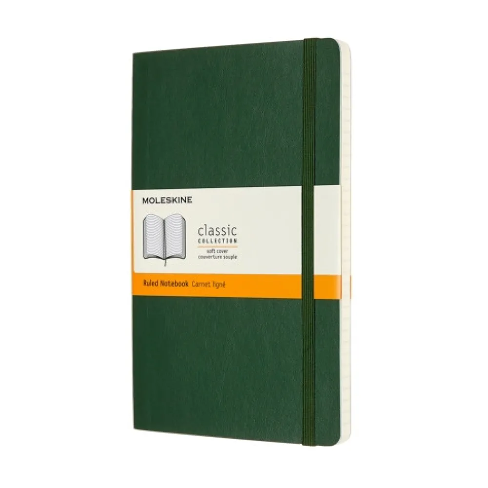 Moleskine Notatnik w linie A5 - - ciemnozielony miękka okładka