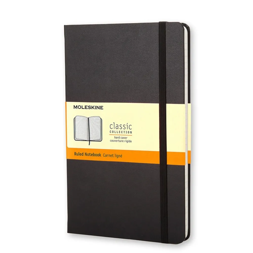 Moleskine Notatnik w linie A5 - - czarny twarda okładka > Notatniki W Linie