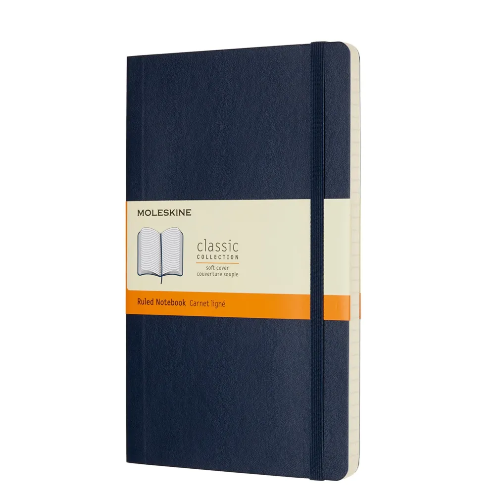 Moleskine Notatnik w linie A5 - - granatowy miękka okładka