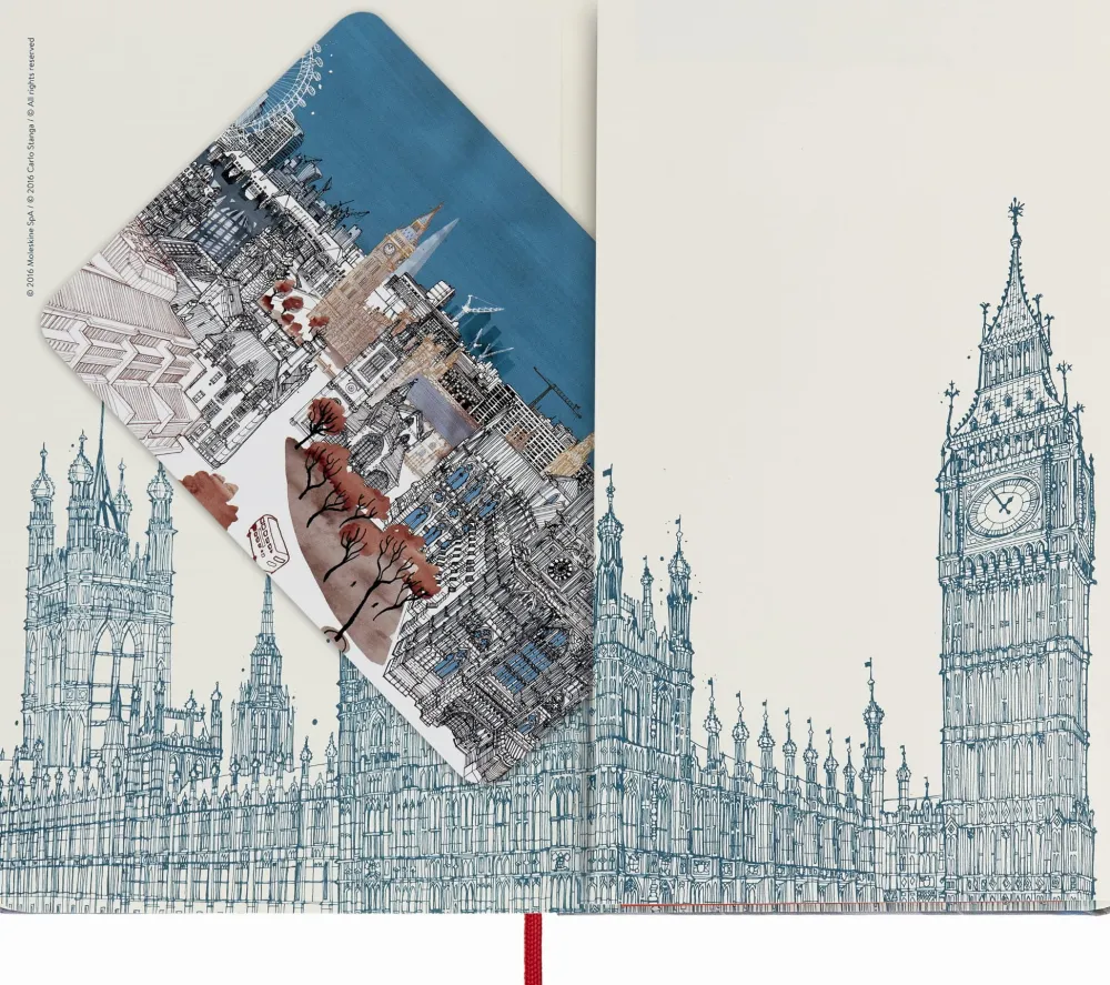 Moleskine Notatnik w linie I am London 13 x 21 cm - - twarda okładka > Notatniki W Linie