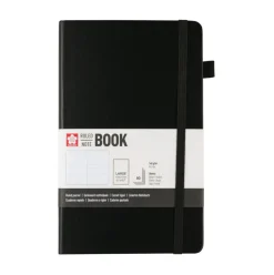 Sakura Notatnik w linie 13 x 21 cm - - Black, twarda okładka, 140 g/m2